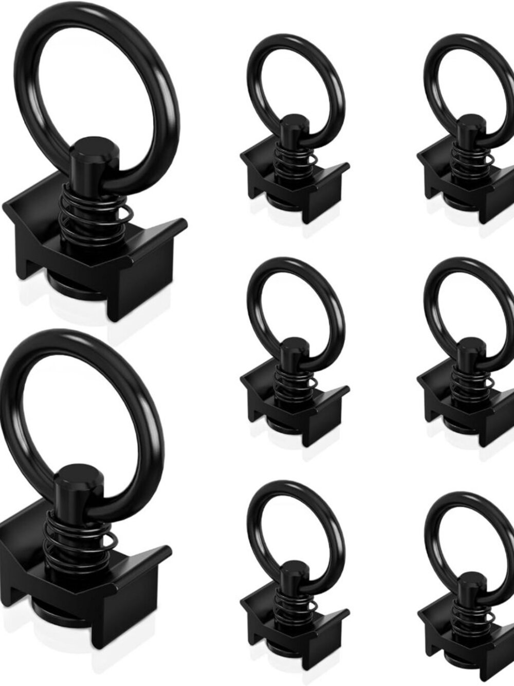 8 Pack Heavy-Duty L Track Tie Down O Ring, 4000LBS Capacity Cargo Accessories